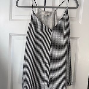 Black and white stripped loft cami